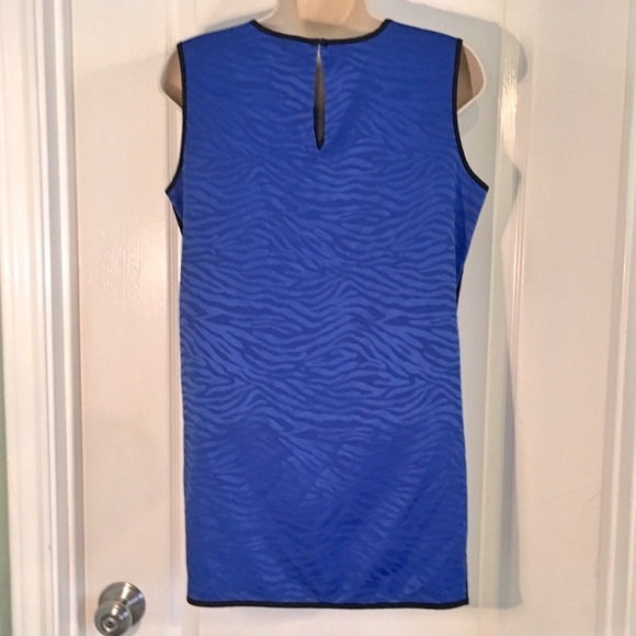 Vince Camuto Royal Blue With Black Trim Blouse - Picture 5 of 7